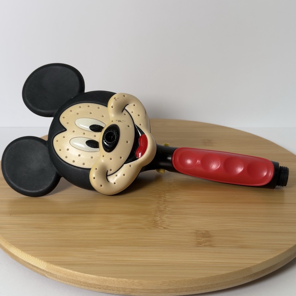 Oxygenics Mickey Mouse Handheld Shower Head Used Red/Black
